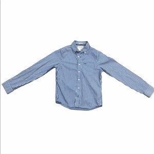 Abercrombie and Fitch Mens Blue Stripped sz Medium long Sleeve Butron Down Shirt